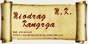 Miodrag Kangrga vizit kartica